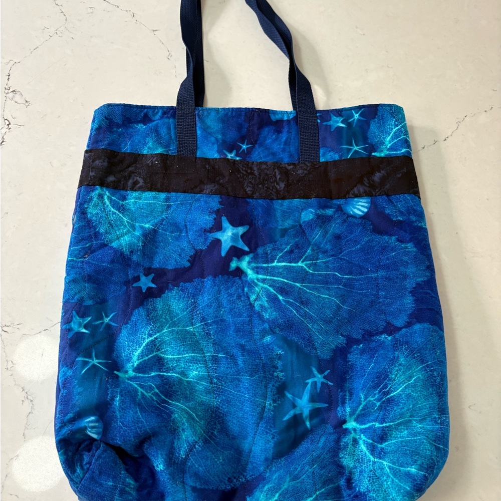 Handmade Beach Tote - Seashell Tye Die Coastal Beach Hippie